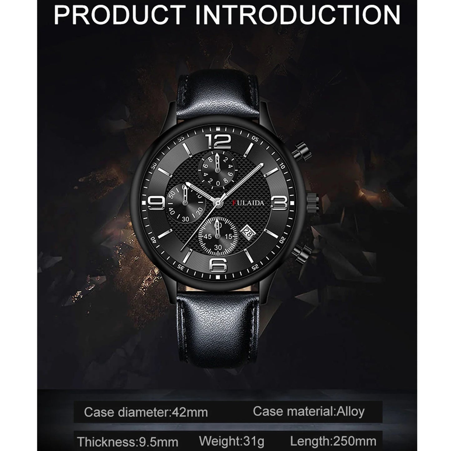 Mens Watch Sport Stainless Steel Case Belt Band Quartz Analog Wrist Watches