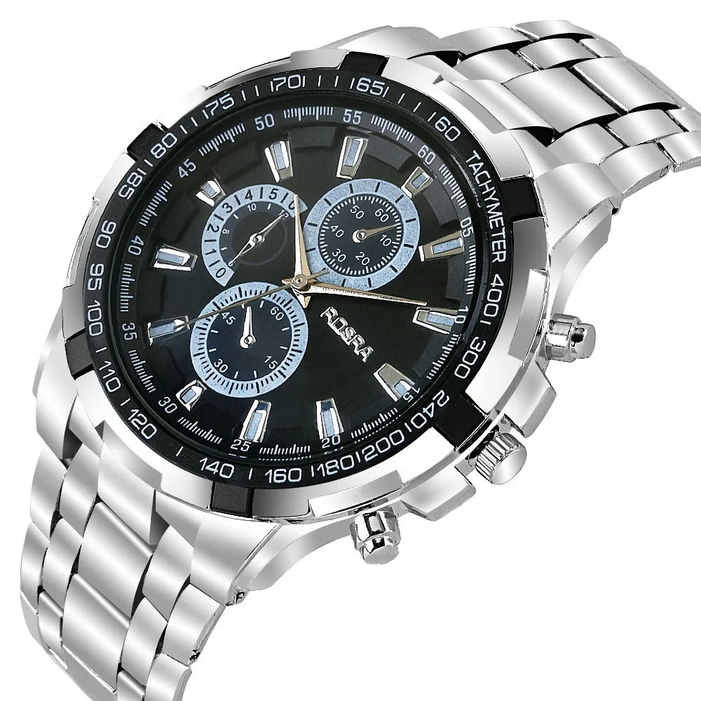 Relogio Masculino Rosra Watches Men'S Business Steel Watches Decorative Dial Sports Quartz Watches Cheap Things