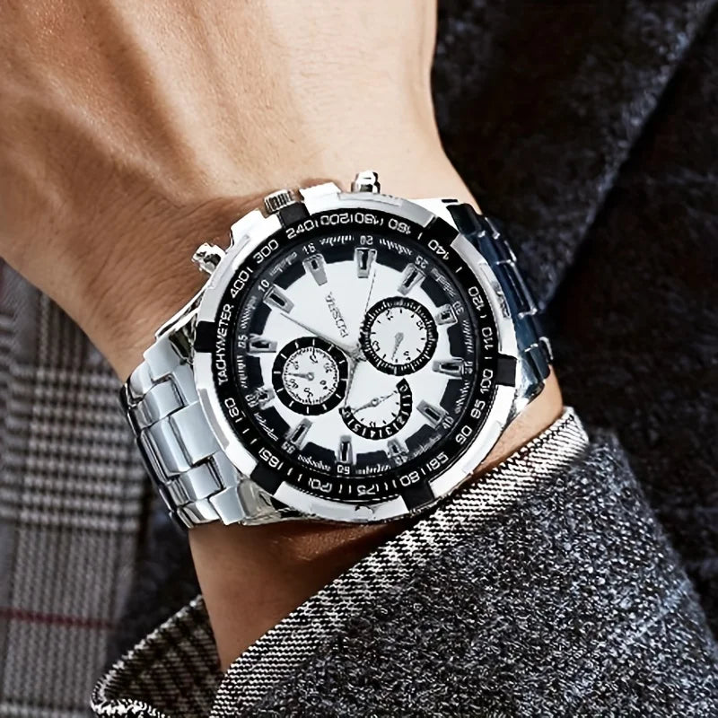 Relogio Masculino Rosra Watches Men'S Business Steel Watches Decorative Dial Sports Quartz Watches Cheap Things