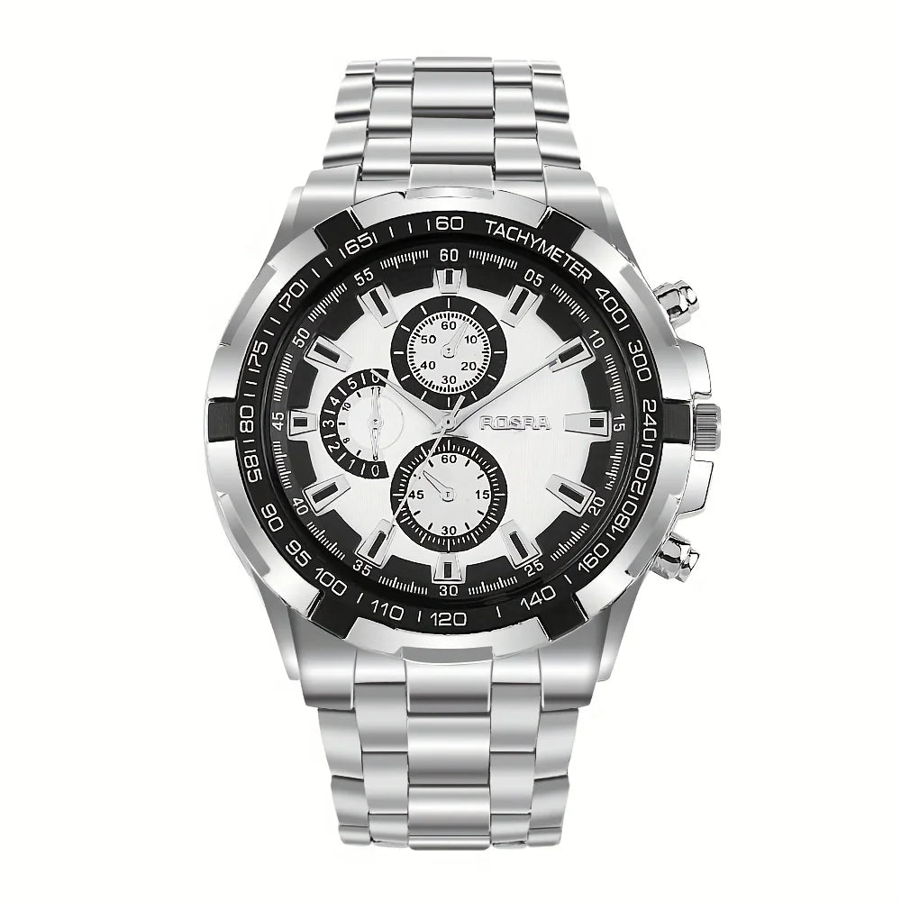 Relogio Masculino Rosra Watches Men'S Business Steel Watches Decorative Dial Sports Quartz Watches Cheap Things