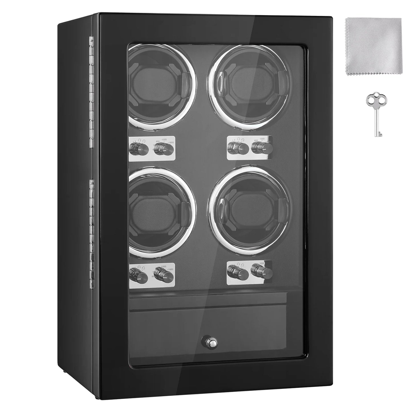 Watch Winder for 4 Automatic Watches with 4 Quiet Japanese Mabuchi Motors