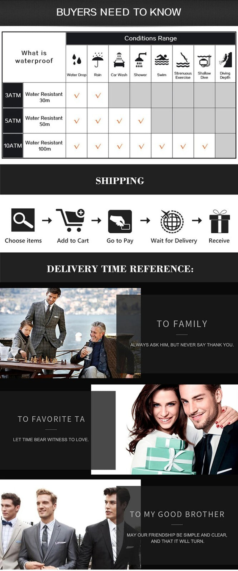 Men Luxury Sport Watch Waterproof Quartz Leather Date Week Display Watch Gift