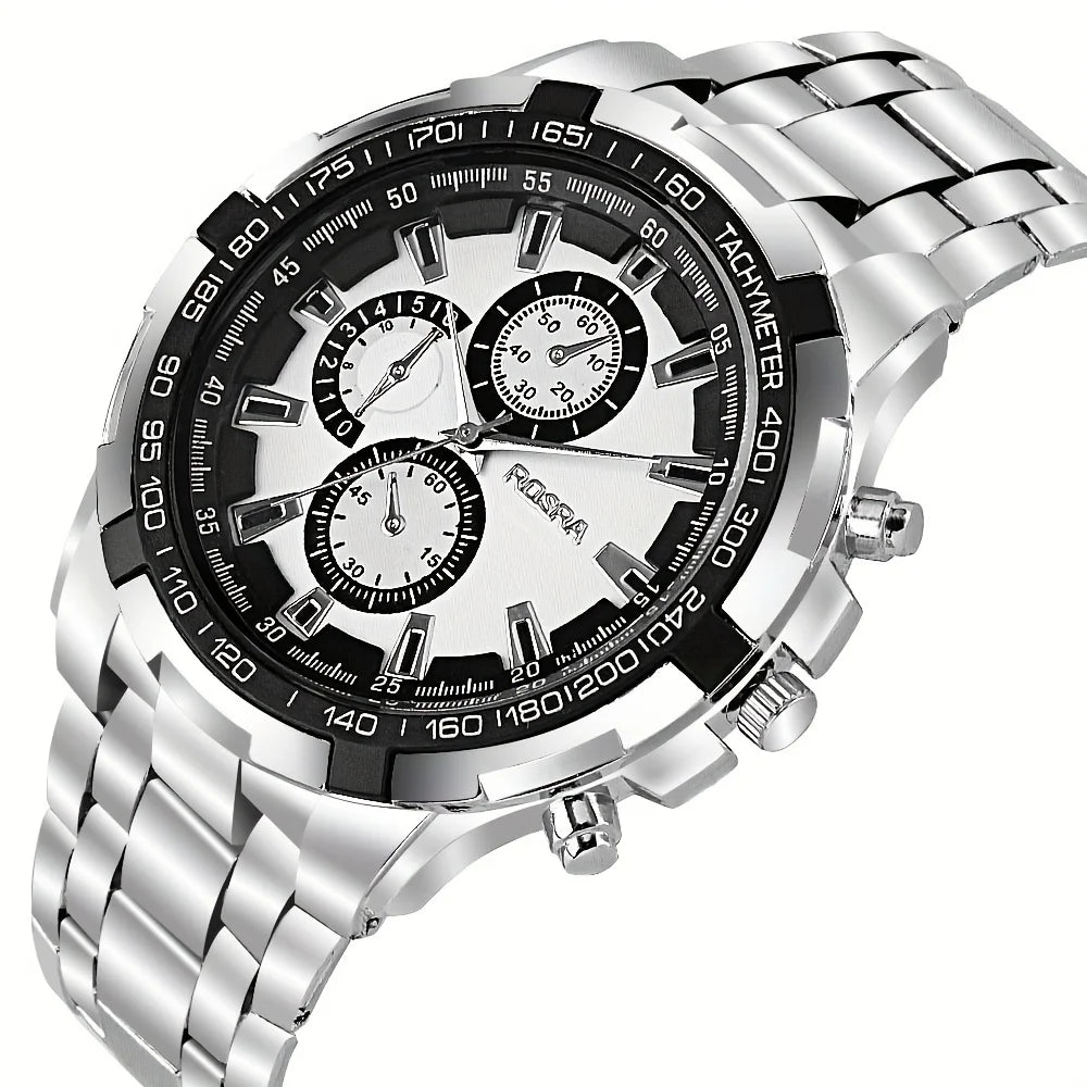 Relogio Masculino Rosra Watches Men'S Business Steel Watches Decorative Dial Sports Quartz Watches Cheap Things