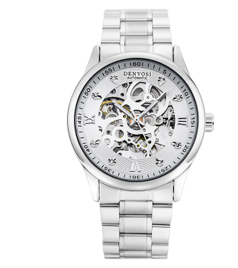 New Foreign Trade Luminous Mechanical Watches, Automatic Hollowing, Men'S Fashion Trend, Steel Machinery Watches