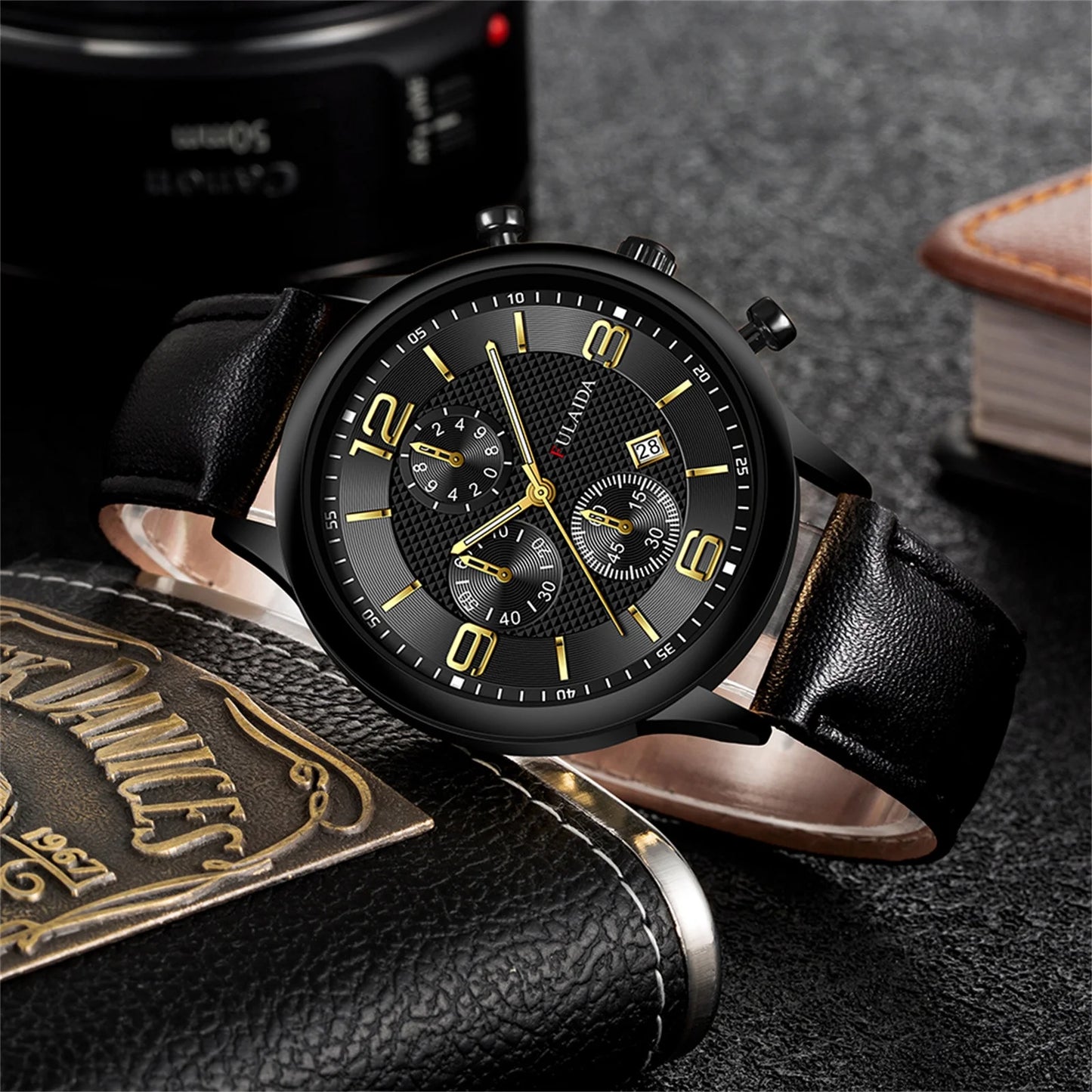 Mens Watch Sport Stainless Steel Case Belt Band Quartz Analog Wrist Watches