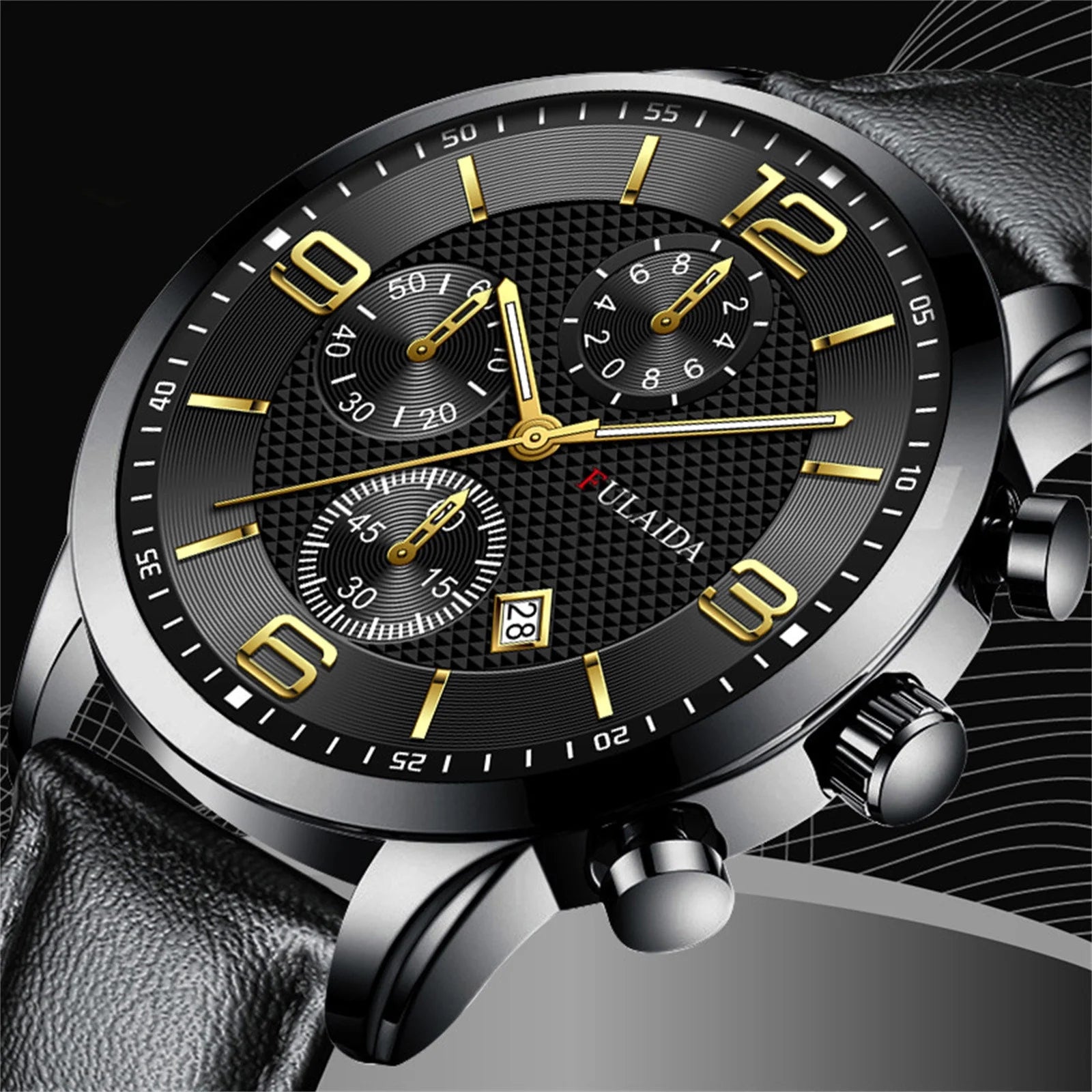 Mens Watch Sport Stainless Steel Case Belt Band Quartz Analog Wrist Watches